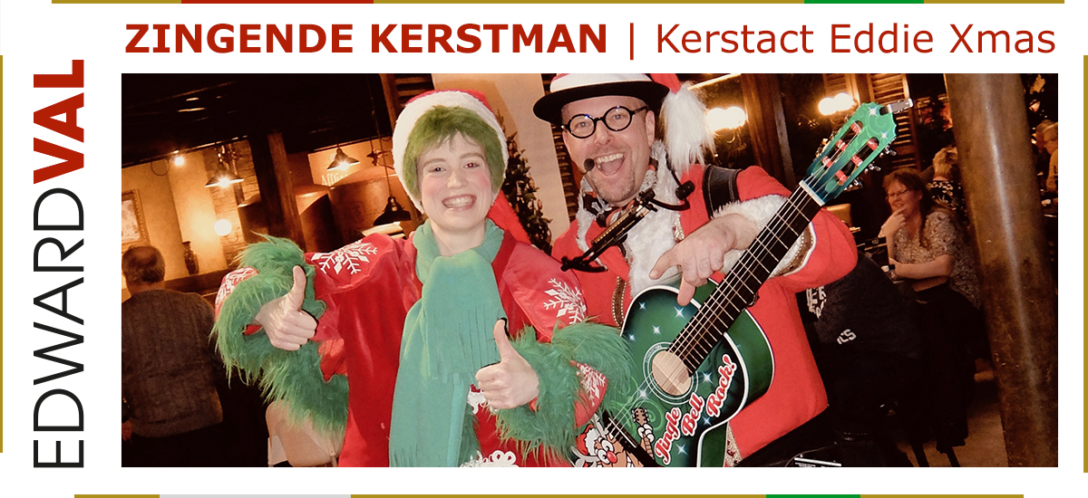 28 Zingende kerstman kerstact Eddie Xmas kerstborrel kerstlunch recreatiepark centerparcs kinder entertainment troubadour nijkerk edward val